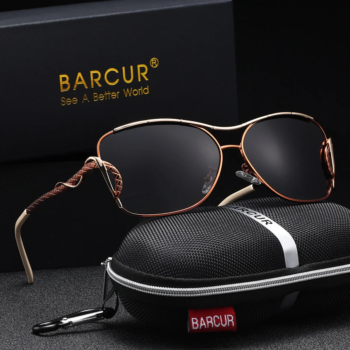 BARCUR Vintage Polarized Round Fashionable Women’s Sunglasses – Retro Fashion UV400 Stainless Steel Frame Stylish Party Apparel Accessories for Outdoor Travel & Oculos De Sol