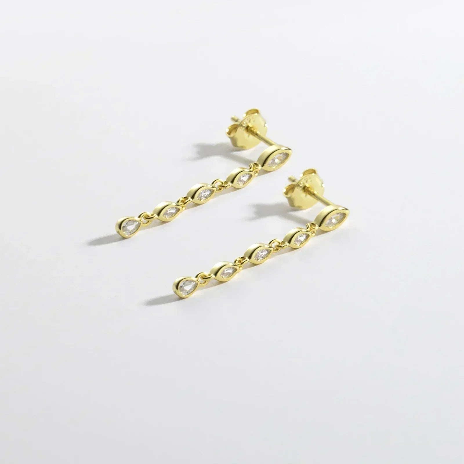 ANDYWEN 100% 925 Sterling Silver Gold Spicy Earring Chain Ovals Locker Earring Women Pendientes Luxury Fine Jewelry 2023 Clips