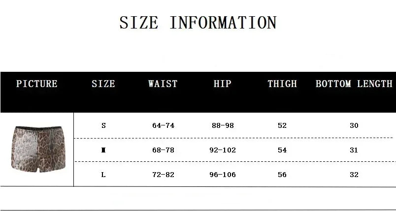 WhereMery Retro Leopard Print Seguins Shiny Chic Short Pants Y2K Spring Women's Fashion Night Club Streetwear Women Mini Bottoms