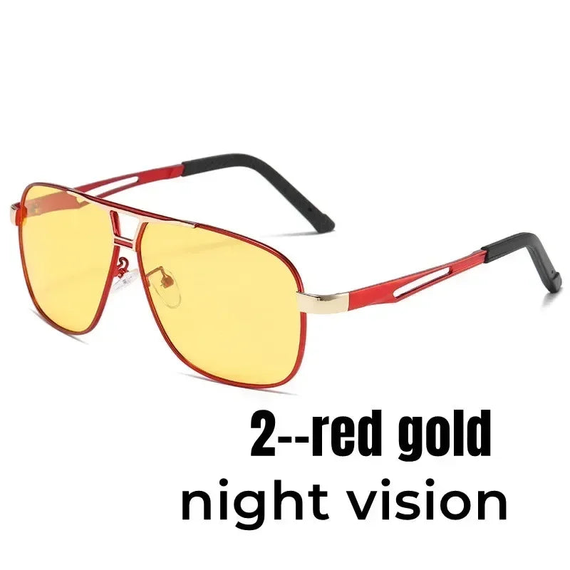 2024 UV400 Polarized Sunglasses Men Women Outdoor Discoloration Eyewear Men Trendy Photochromic Night Vision Sun Glasses