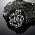 Vintage Vikings Loki Hollow Necklaces Men Stainless Steel Norse Mythology Trinity Pendant Amulet Scandinavian Jewelry Male Gifts