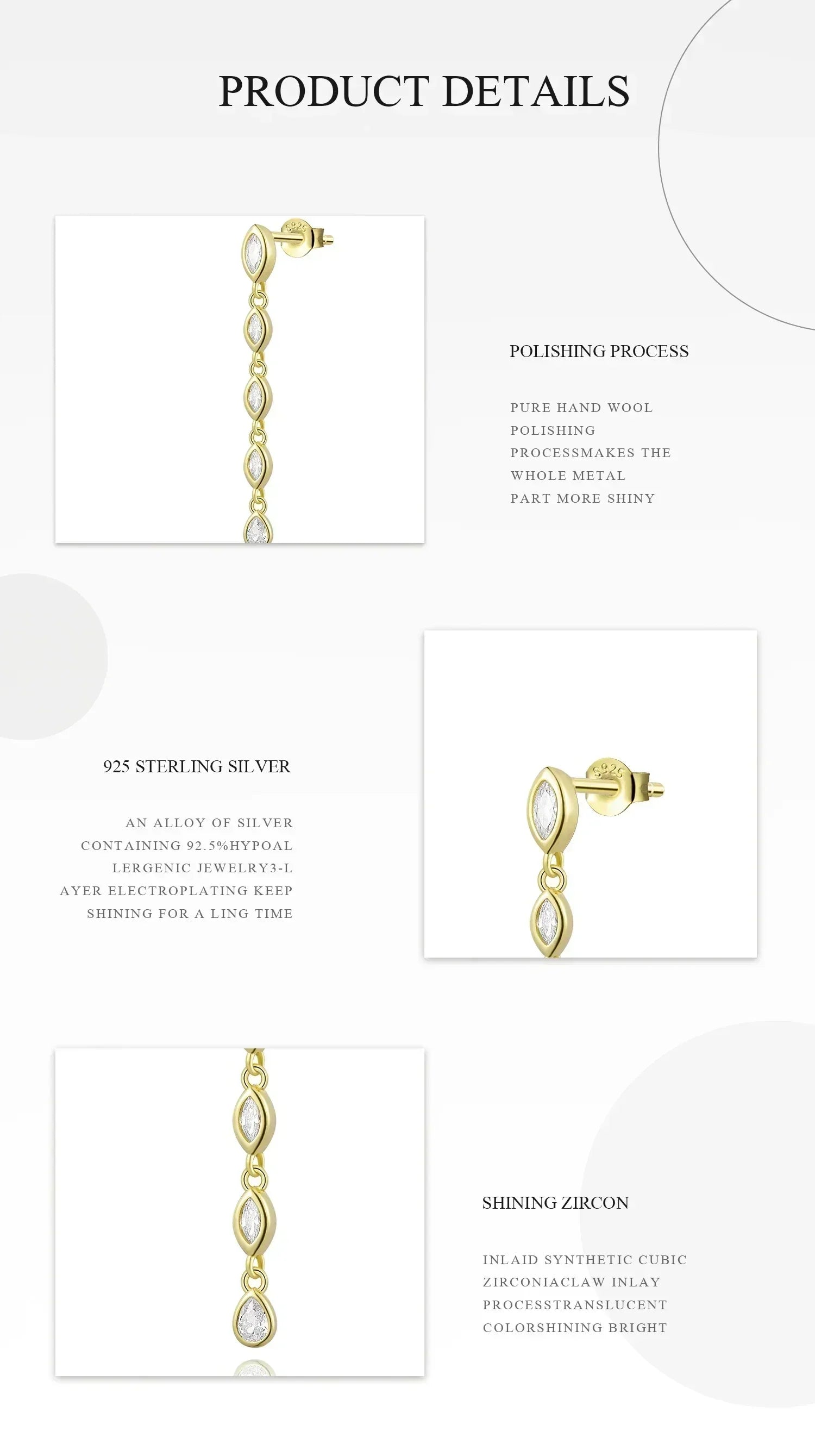 ANDYWEN 100% 925 Sterling Silver Gold Spicy Earring Chain Ovals Locker Earring Women Pendientes Luxury Fine Jewelry 2023 Clips