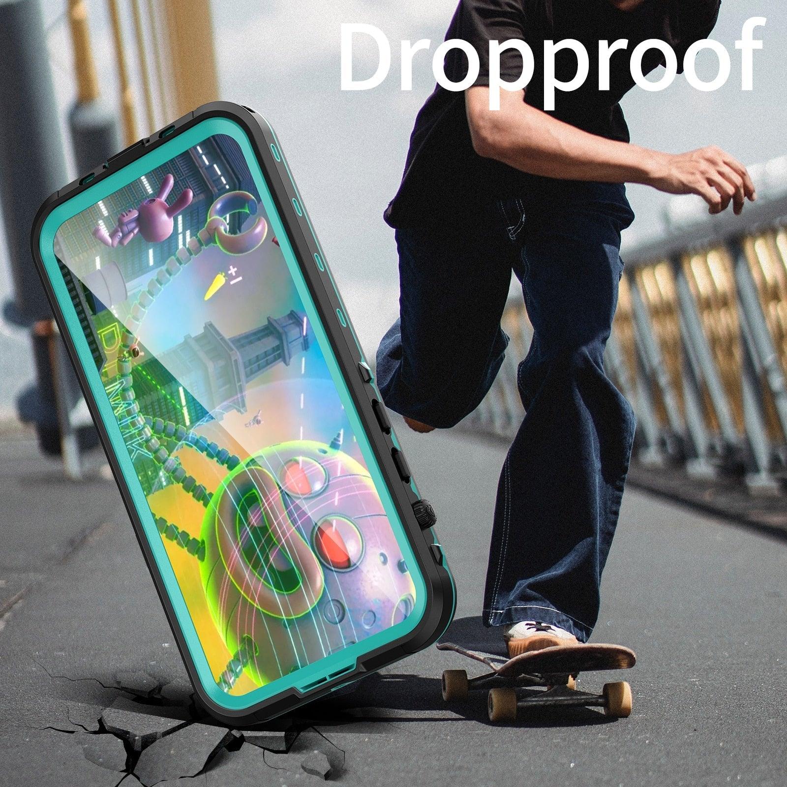 Waterproof Case For iPhone 14 Pro Max 14 Pro iPhone 13 Pro Max Protector Full Body Protective Dustproof Magnetic Phone Case Waterproof 360 Degree All-Round Protection with Built-in Screen Protector Outdoor Transparent  Shockproof Case