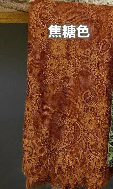 3Meters/lot Off White French Chantilly Lace Fabric , Eyelash Embroidery Lace Craft Bridal Veil Lace Accessory 150cm Width