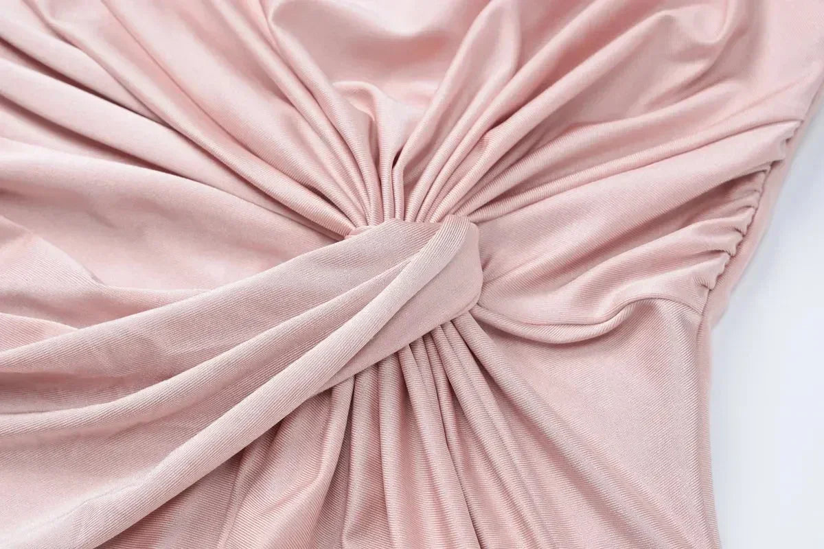 Dulzura Long Sleeves Shoulder Pad Ruched Maxi Dress Solid Elegant Prom Evening Party Long Dress Women’S Autumn Winter Outfit