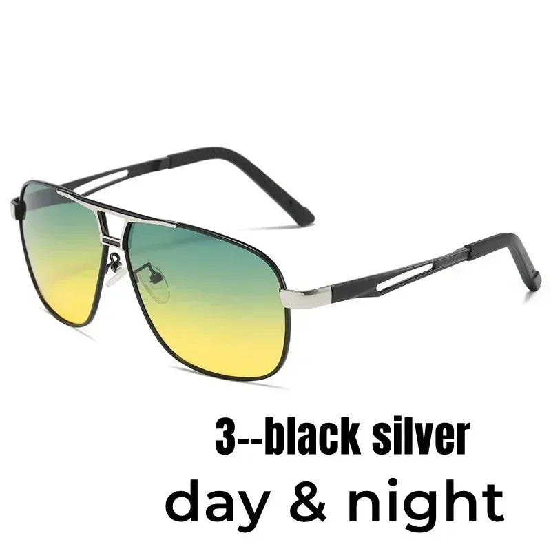 2024 UV400 Polarized Sunglasses Men Women Outdoor Discoloration Eyewear Men Trendy Photochromic Night Vision Sun Glasses