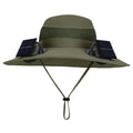 Outdoor Camping Fishing Hiking Sunscreen Fisherman Hat Solar Fan Cap Portable Solar Charging Cap With Fan For Unisex