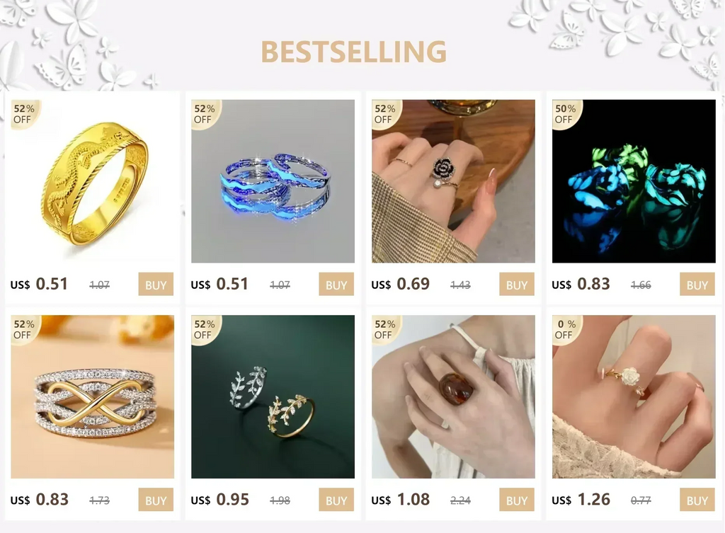 New Enamel Luminous Adjustable Finger Ring Vintage Luxury Love Couples Rings Glow In Dark Y2K Jewelry Valentine's Day Gifts