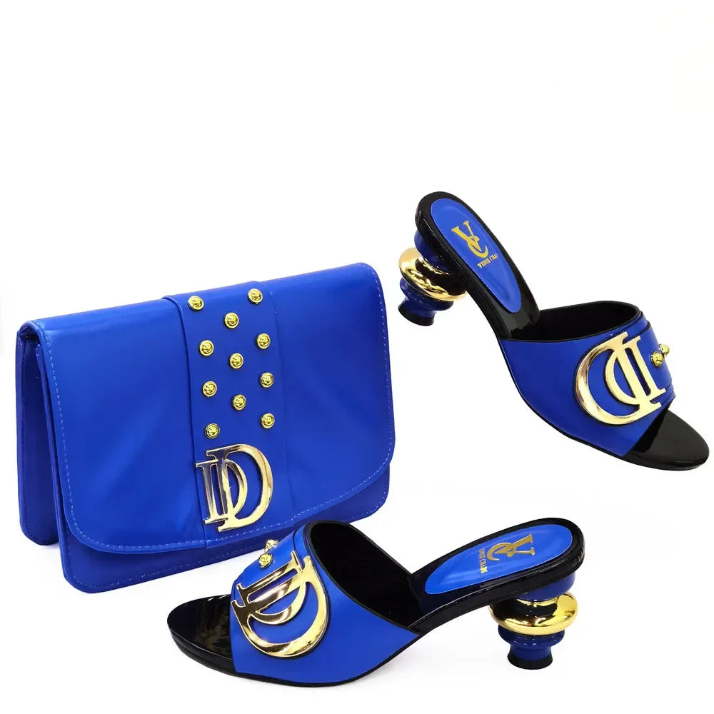 New Italian Shoes with Matching Bags Set EDL89