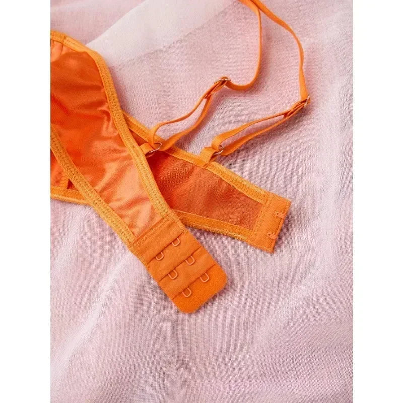 Tornova Sexy Lingerie Woman Lace Transparent Underwear Embroidery Brief Set Bra Kit Push Up Breves Sets Thin Erotic Bras New