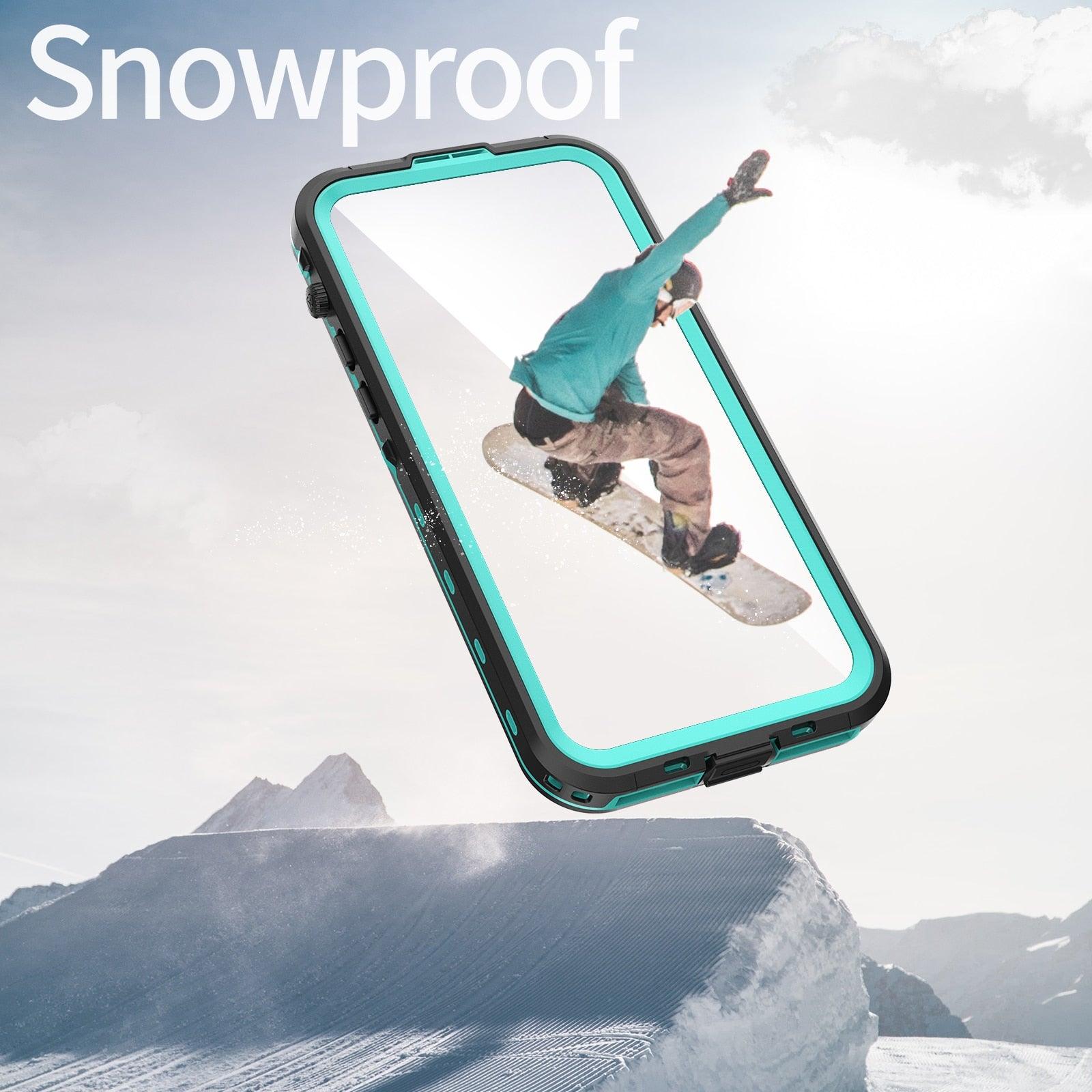 Waterproof Case For iPhone 14 Pro Max 14 Pro iPhone 13 Pro Max Protector Full Body Protective Dustproof Magnetic Phone Case Waterproof 360 Degree All-Round Protection with Built-in Screen Protector Outdoor Transparent  Shockproof Case