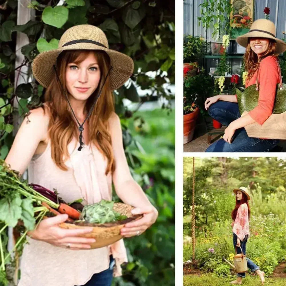2025 Fashion Korean Version Women's Beach Summer Sun Hat Travel Breathable Beach Sunshade Sun Hat Dome Basin Hat