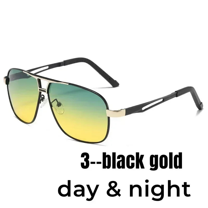 2024 UV400 Polarized Sunglasses Men Women Outdoor Discoloration Eyewear Men Trendy Photochromic Night Vision Sun Glasses
