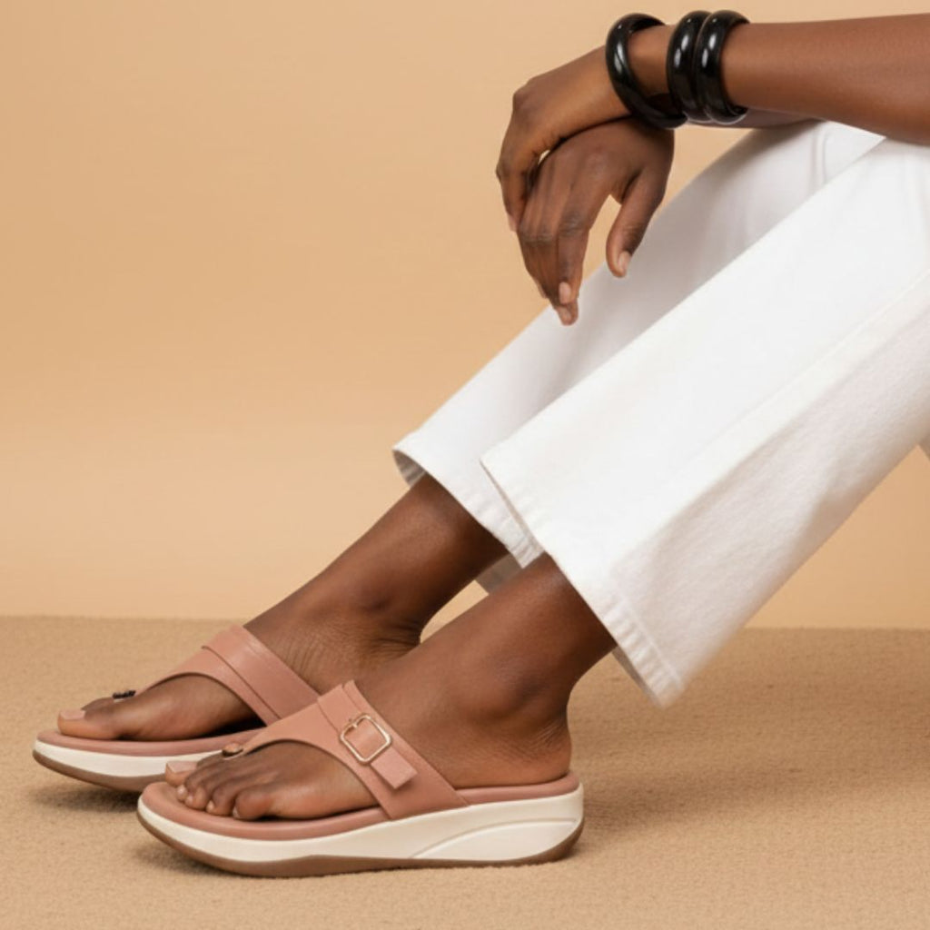 Briony - Peach Slip-Ons