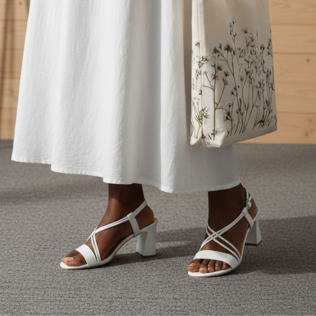 Nivelle - White Sandals