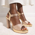 Campbell - Rose Gold Block Heels