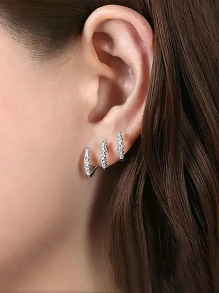925 Sterling Silver Claws Stud Earrings with Crystal Gold Earring AAA Stone Modern Design Fashion Accessories Women 2025 Jewelry