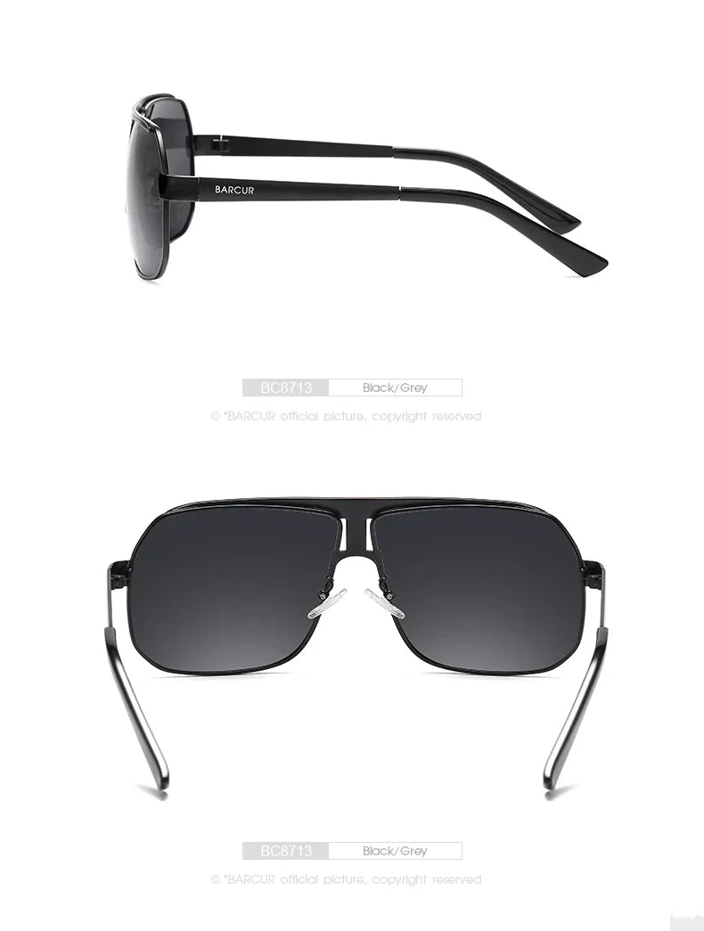 BARCUR Polarized Sports Sunglasses for Men Fashionable Fishing Driving Hiking and Outdoor Eyewear UV400 Protection Gradient Lenses