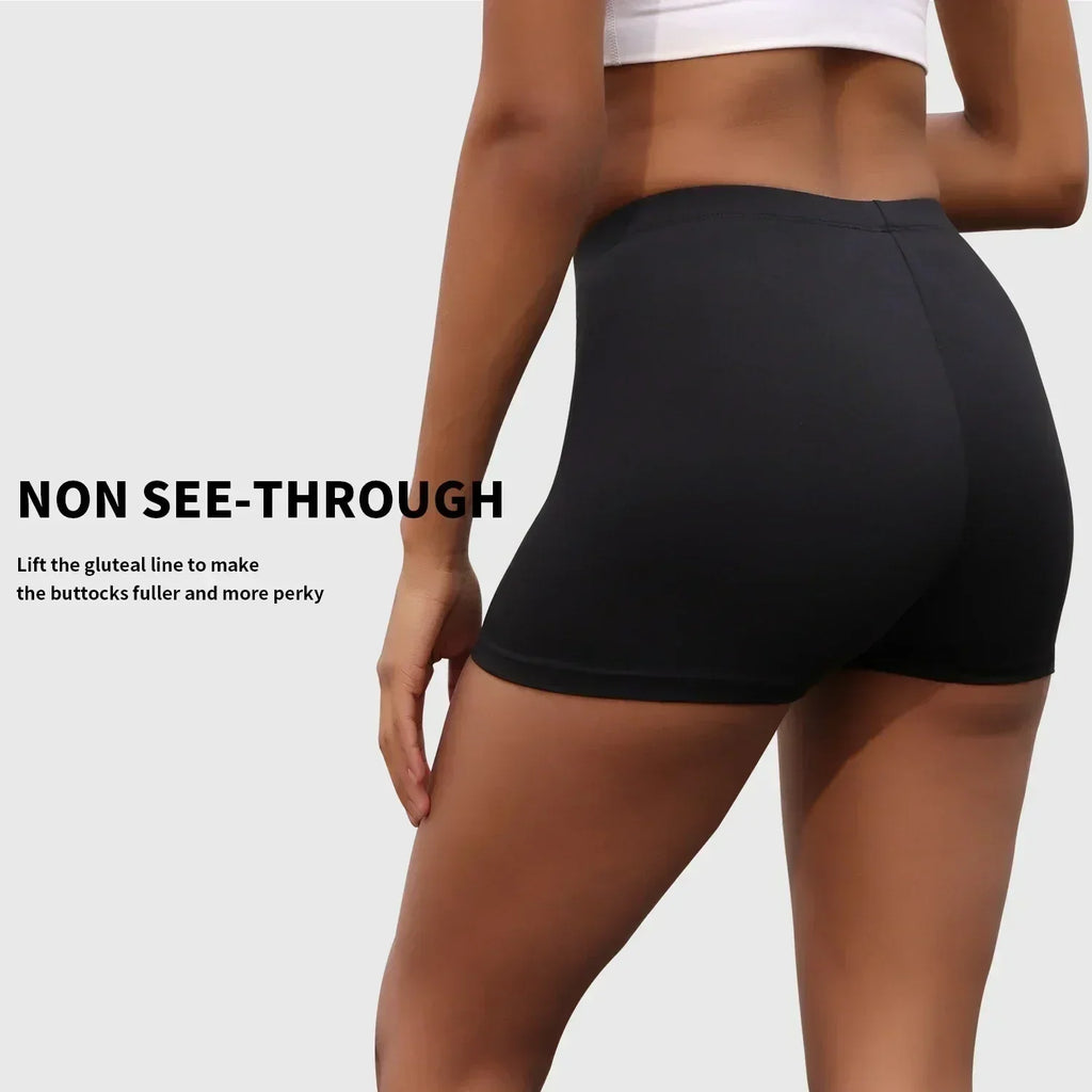 3 Pack Women's High Waisted Biker Shorts Super Soft Tummy Control No See Through Workout Yoga Running Push Up Gym Fitness Shorts