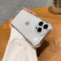 Luxury Shockproof Clear Hard Case For iPhone 14 13 12 11 Pro Max X XR XS 7 8 Plus Soft Silicone Bumper Transparent Cover Drop Protection iphone Protective Case Compatible With iPhone