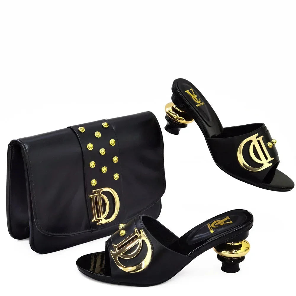 New Italian Shoes with Matching Bags Set EDL89