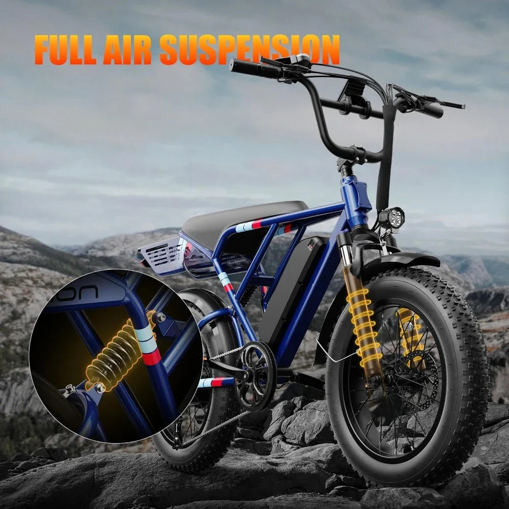 eBike Boys 1200W Peak Electric Bike - Powerful 20-Inch Motor