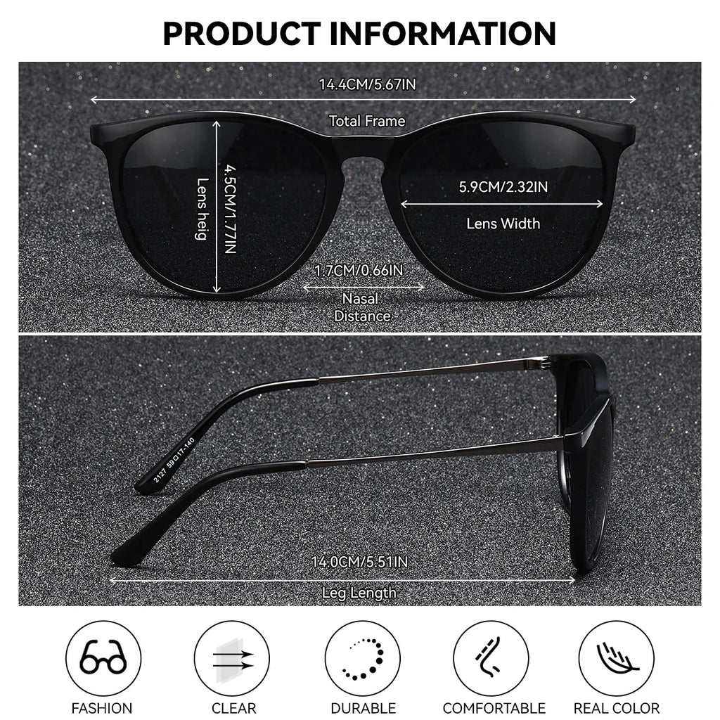 BARCUR Sunglasses Women’s Leopard Print Two-Tone Cat Eye Fashion Glasses – Trendy Polarized UV400 Gradient TAC Lenses for Summer Travel & Outdoor Activities