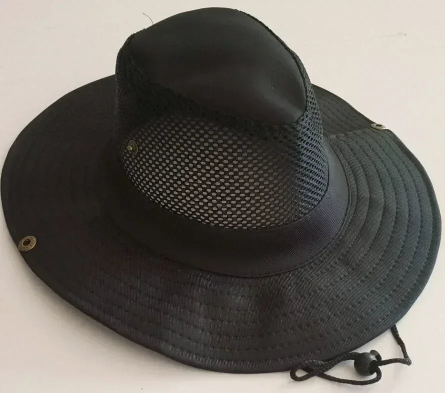 Summer Mesh Fishing Hat Outdoor Breathable Casual Cool Hat Mountaineering Sun Fisherman Hat (7  Colors)
