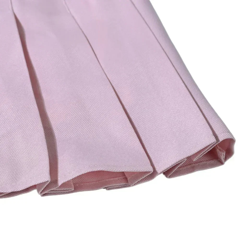 Summer Girl Pleated Skirt Children Summer Skirt Girls Mini Skirts Vintage Pleated Skirt 3-13Y Junior Girls Ruched Cullottes