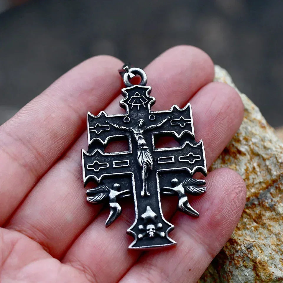 Beier 2022 New Creative Design Jesus Cross Pendant For Men Punk Hip Hop Skull Christian Jewelry Wholesale