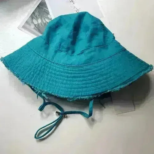 Luxury Bucket Beach Hat - Y2K Wide Brim Sun Hat - Wedding & Party Elegant