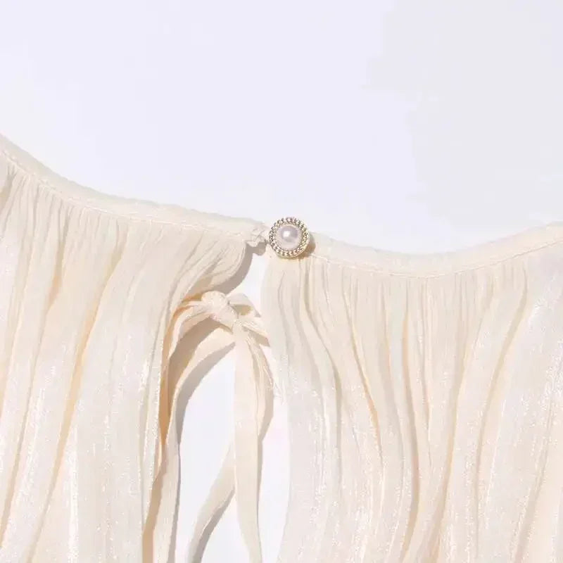 Women's A-Line Mini Dress with Long Sleeves & Empire Waist