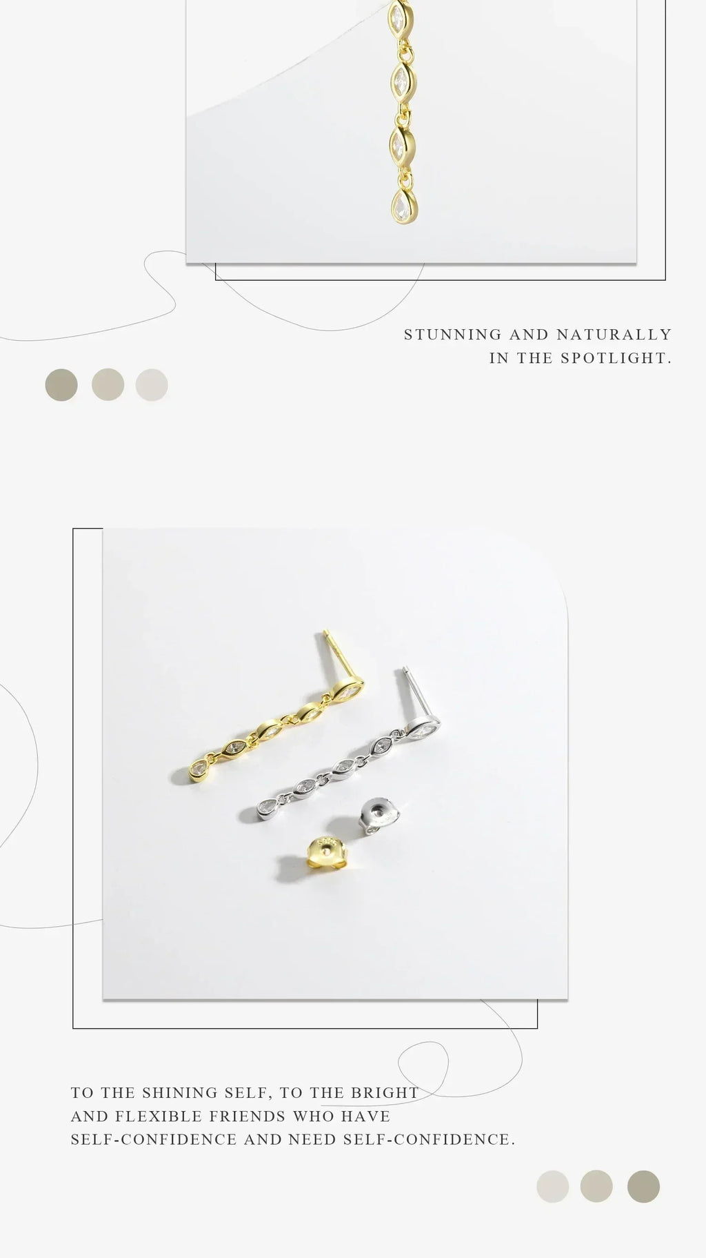 ANDYWEN 100% 925 Sterling Silver Gold Spicy Earring Chain Ovals Locker Earring Women Pendientes Luxury Fine Jewelry 2023 Clips