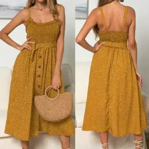 Polka Dot Maxi Dress – Light & Flowy Summer Dress