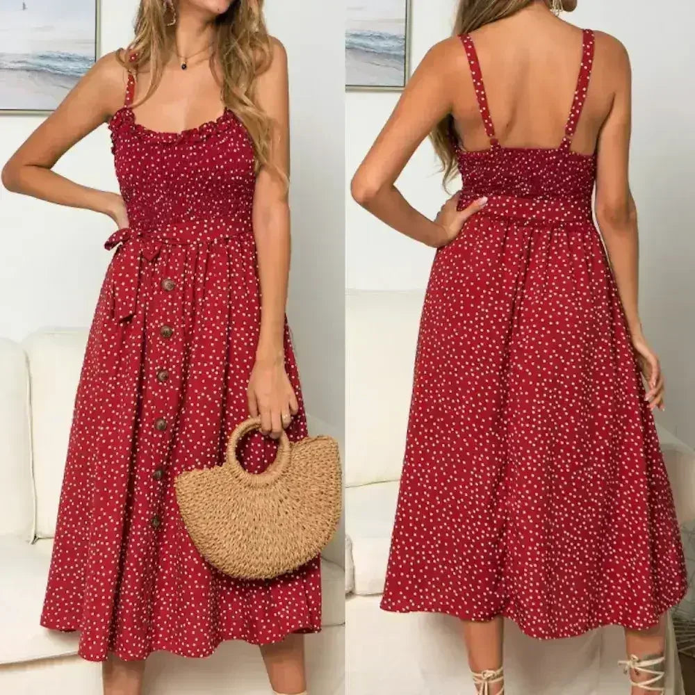 Polka Dot Maxi Dress – Light & Flowy Summer Dress