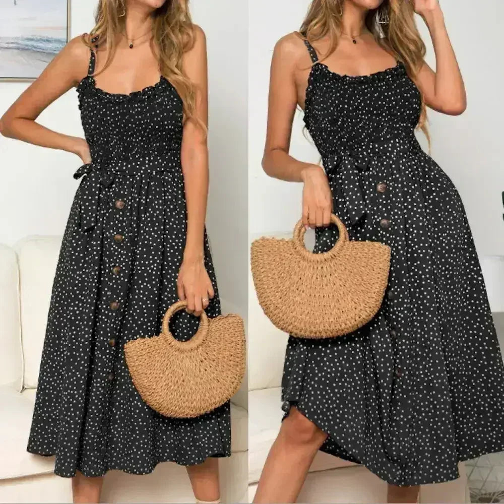 Polka Dot Maxi Dress – Light & Flowy Summer Dress