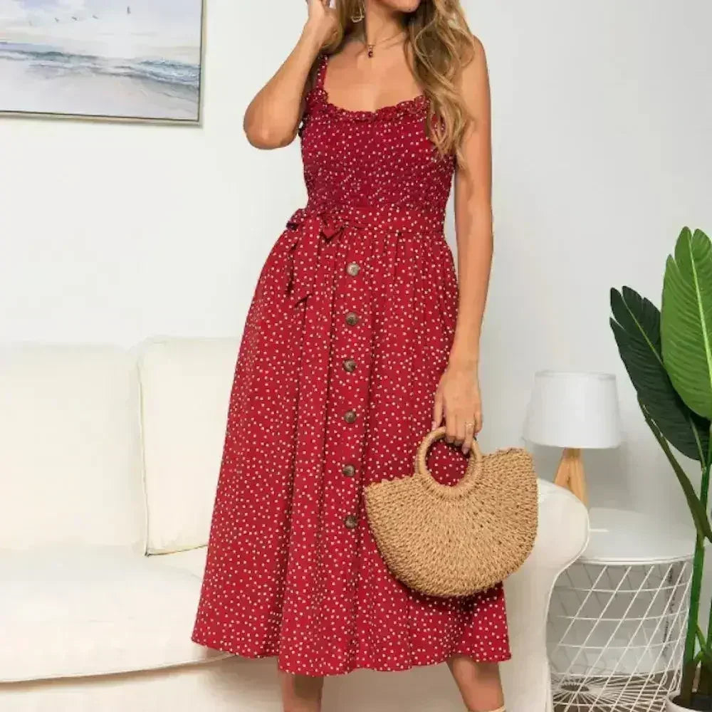 Polka Dot Maxi Dress – Light & Flowy Summer Dress