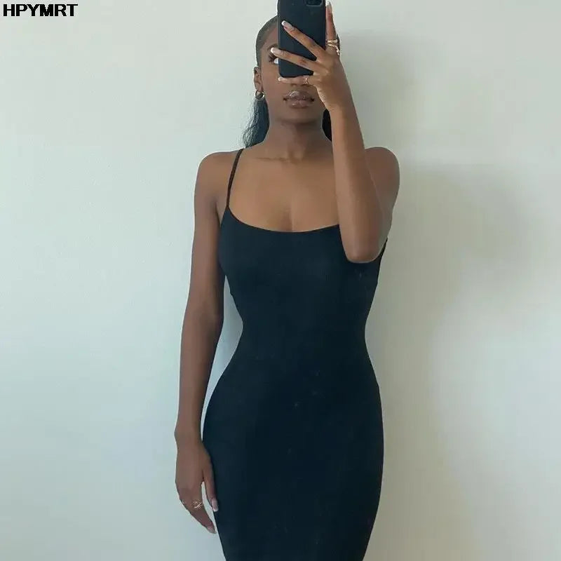 Satin Slip Maxi Dress | Backless Bodycon Evening Gown - Femstylo