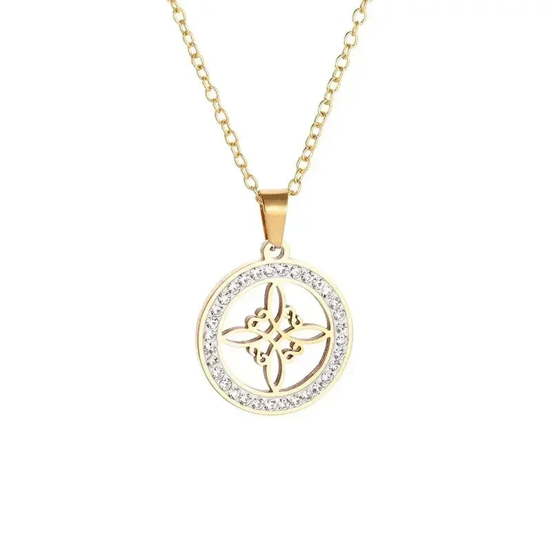 Delicate Crystal Cross Pendant Women Girls Necklace Elegant Party Wedding Jewelry Catholic Amulet Gift