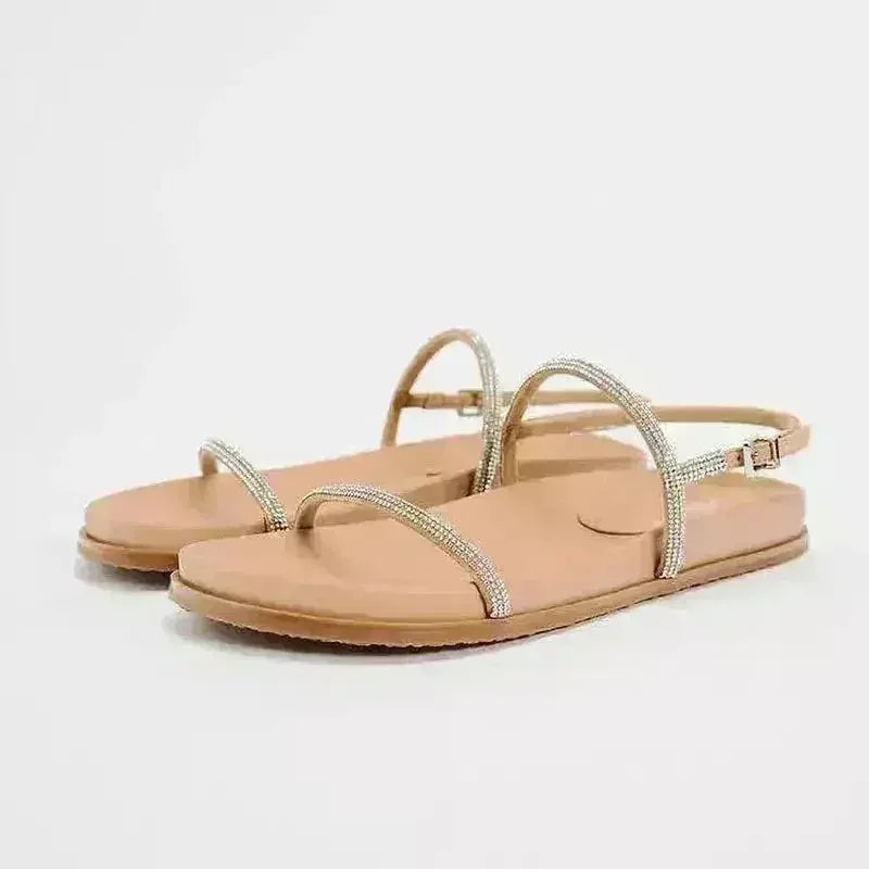 Designer Chic Flat Sandals - Animal Print & Comfort | Femstylo
