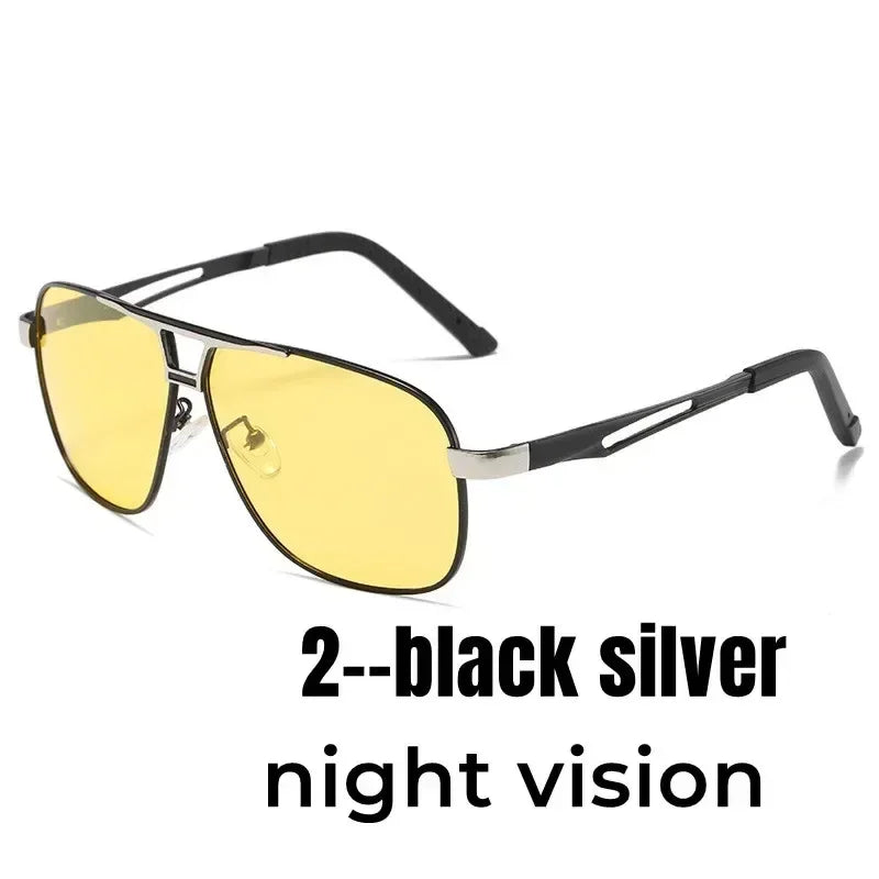 2024 UV400 Polarized Sunglasses Men Women Outdoor Discoloration Eyewear Men Trendy Photochromic Night Vision Sun Glasses