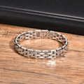 Chunky Stainless Steel Bracelet for Men | Silver Chain Link Watch Band