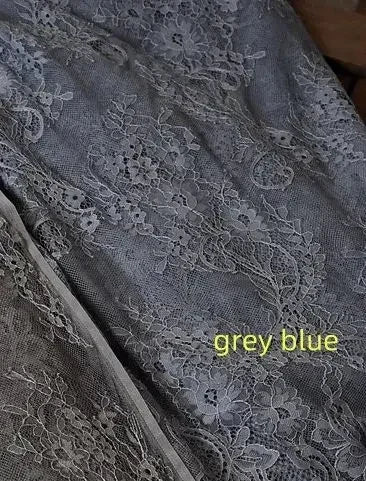 3Meters/lot Off White French Chantilly Lace Fabric , Eyelash Embroidery Lace Craft Bridal Veil Lace Accessory 150cm Width