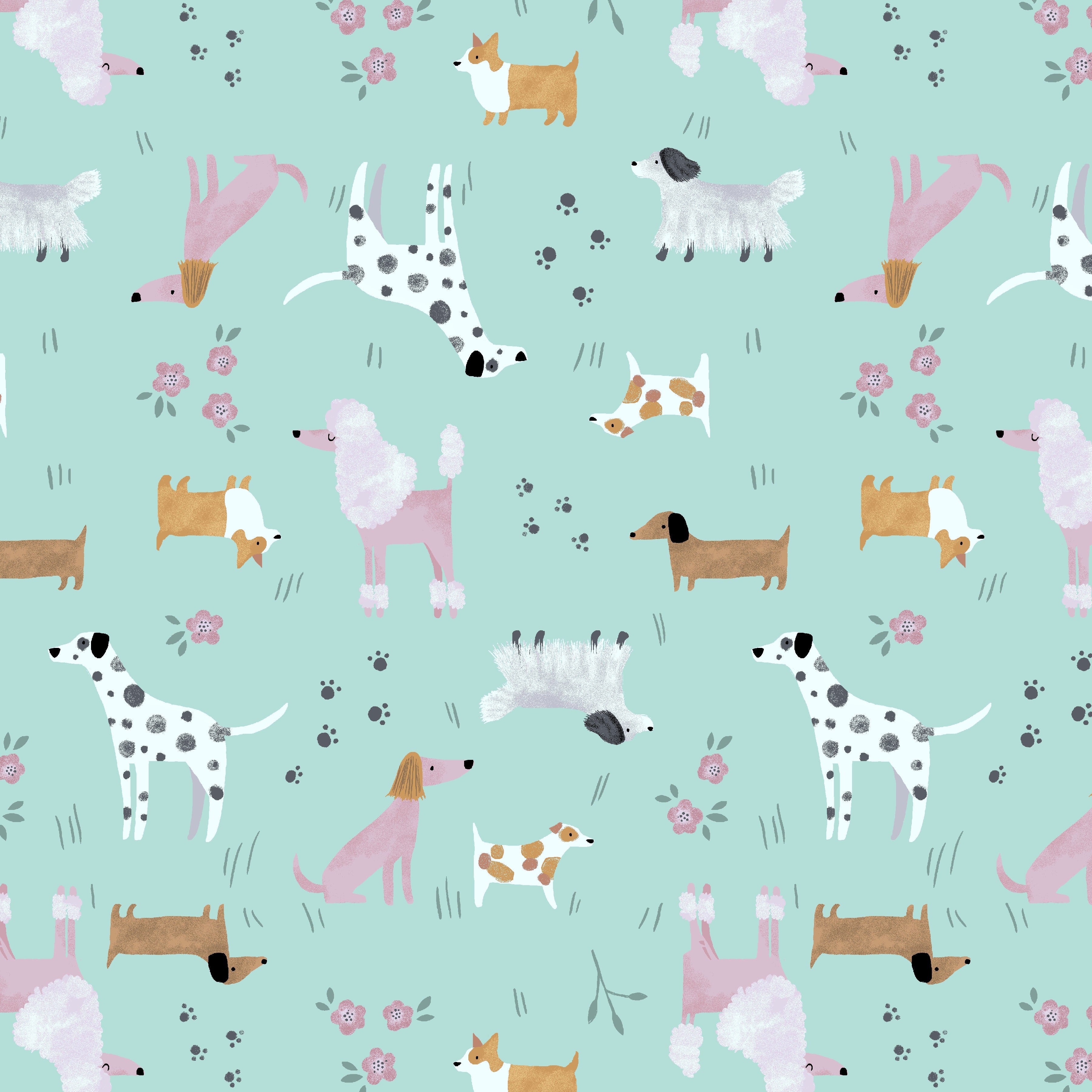 Dogs Skater Skirt