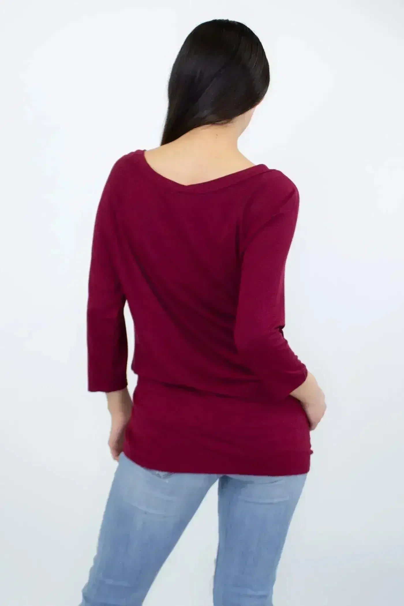 Twisted Front Comfortable Top - Wine | Femstylo Fashion