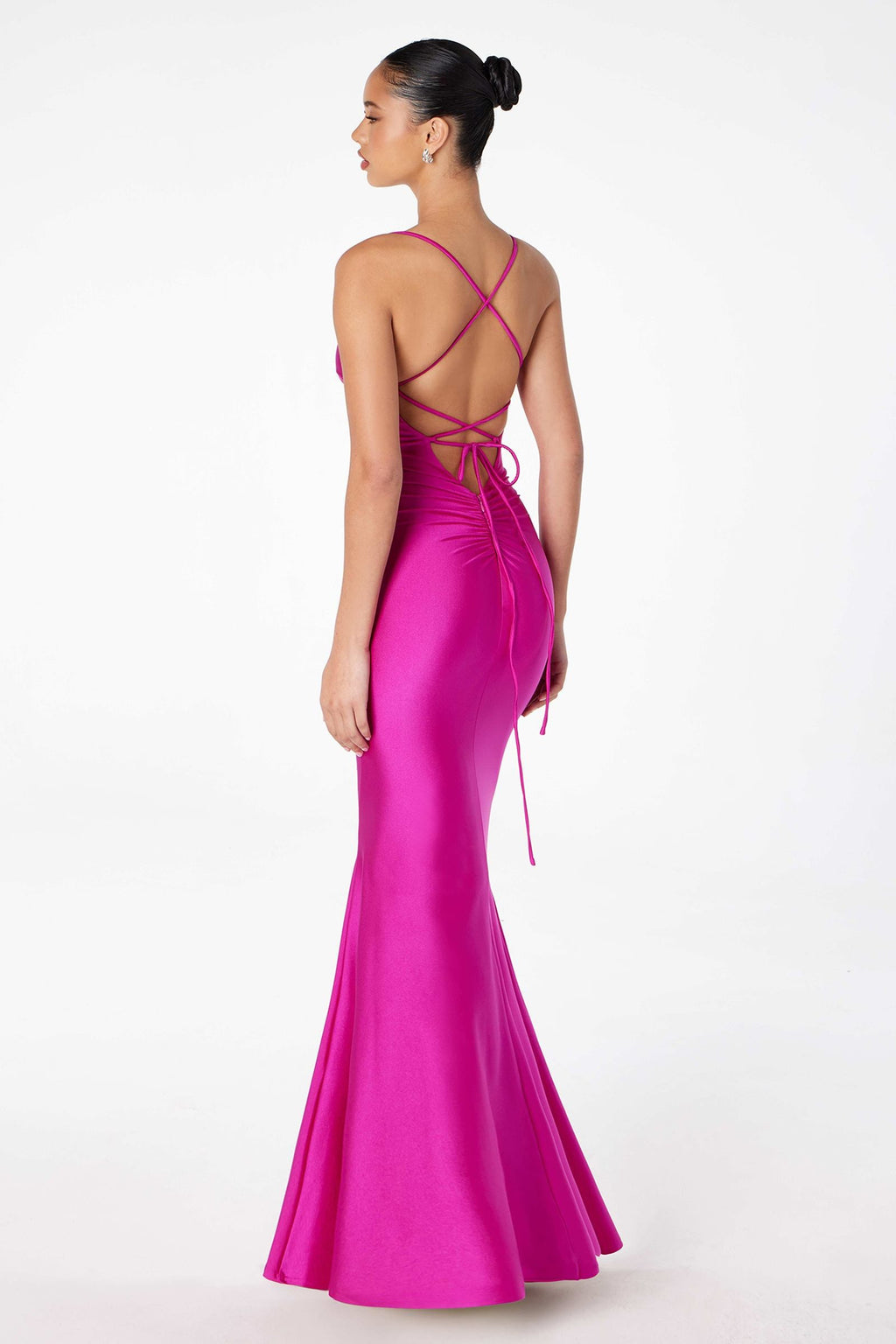 Astee T3001 Long Fitted Evening Gown Strappy Open Back