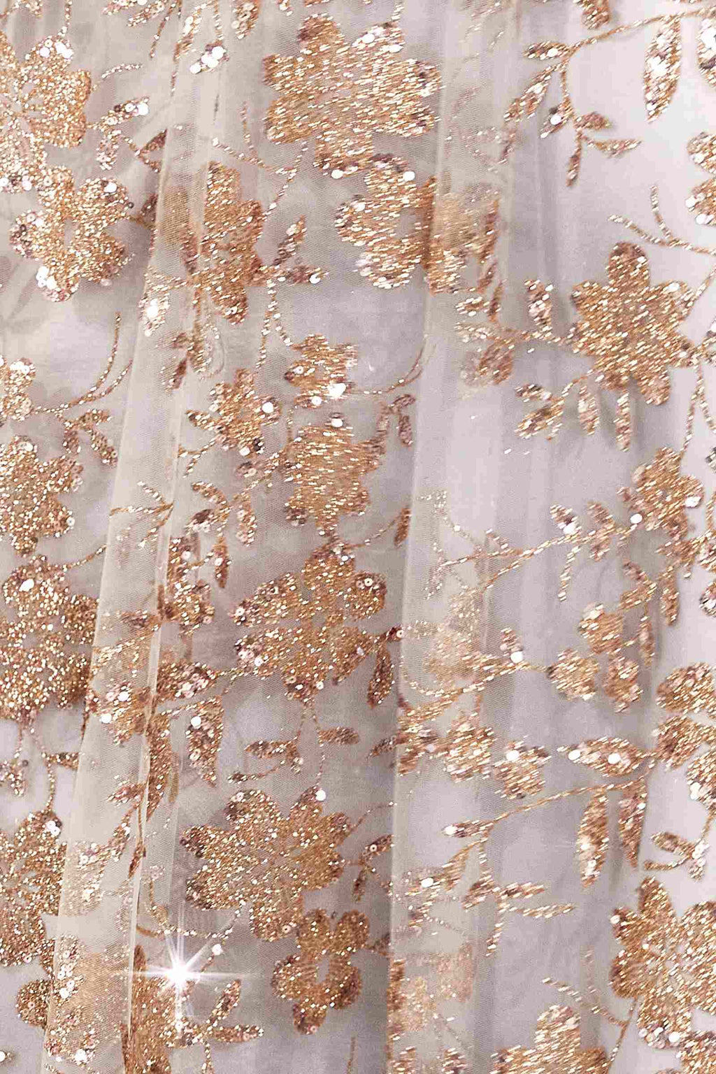 Ladivine Amoris T606 Long Sleeveless Glitter Print A-Line Gown