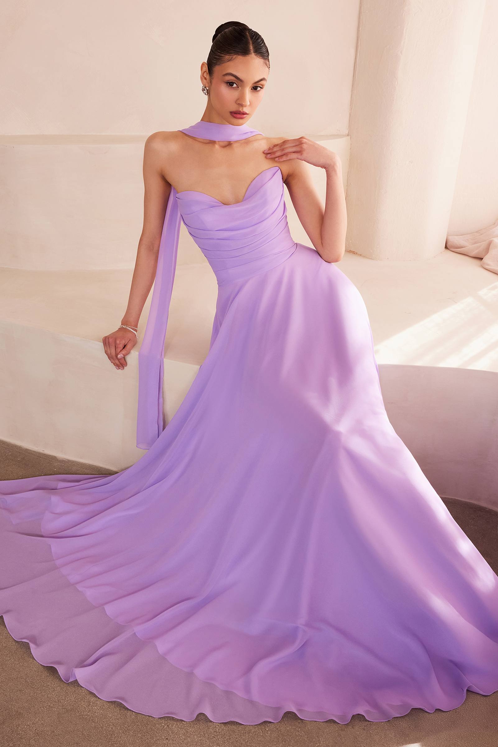 Ladivine Amoris T703 Dress Strapless A-Line Bridesmaid Gown