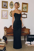 Amoris T726 Strapless Side Sash Chiffon Formal Gown