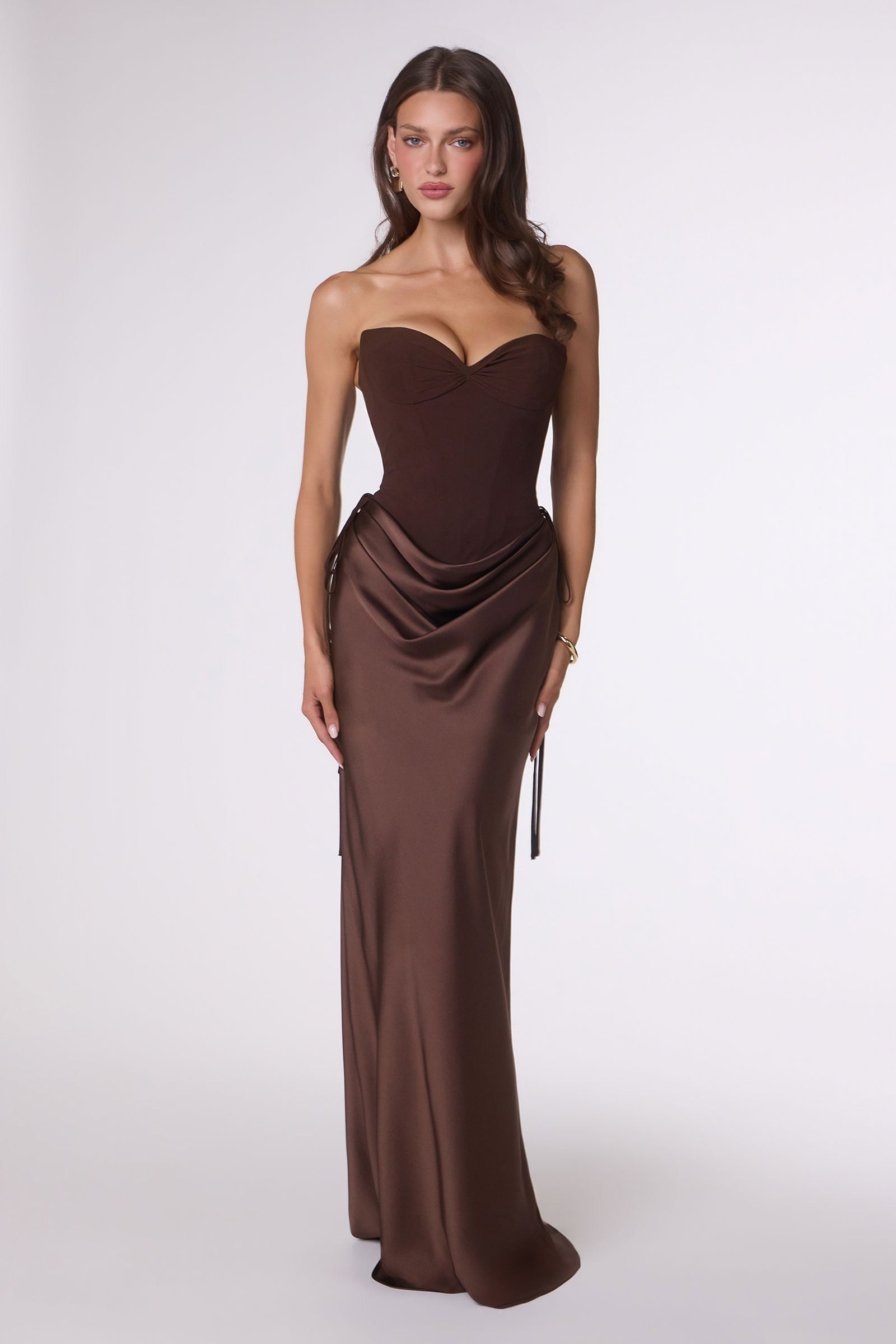 Amoris T747 Long Fitted Gown Convertible to Short Mini Dress